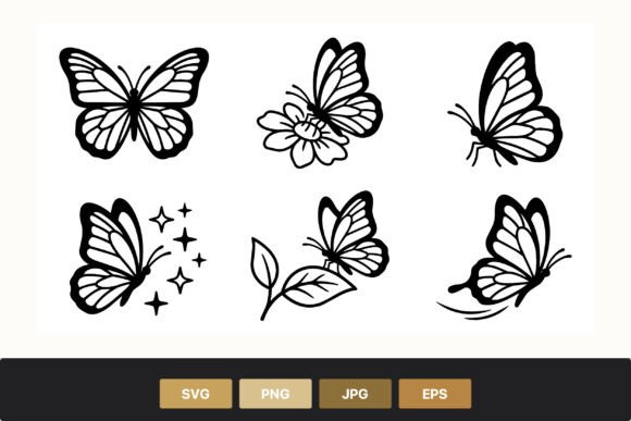Black Butterfly Silhouettes
