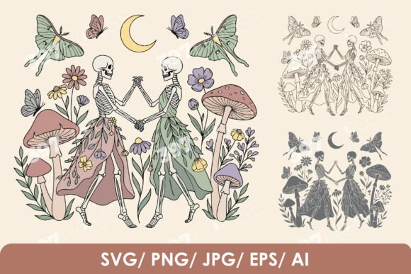 Dancing Skeletons Graphics for Local Branding