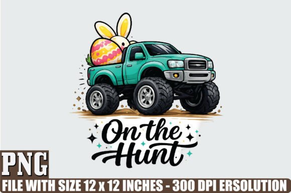 Easter Bunnies on the Hunt PNG