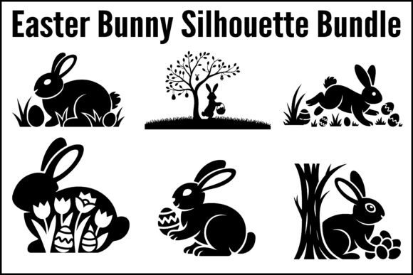 Easter Bunny Silhouette Bundle
