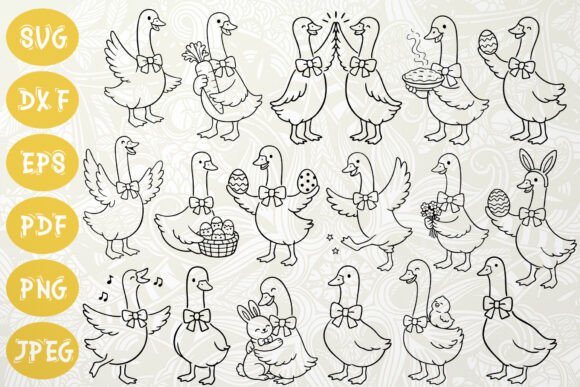 Easter Goose Graphics for Crafting
