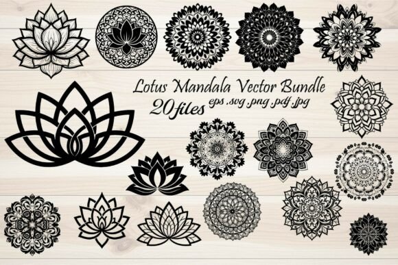 Lotus Mandala Vector Bundle: A Graphic Designer’s Take