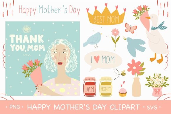 Mothers Day Goose Graphics for Local Branding