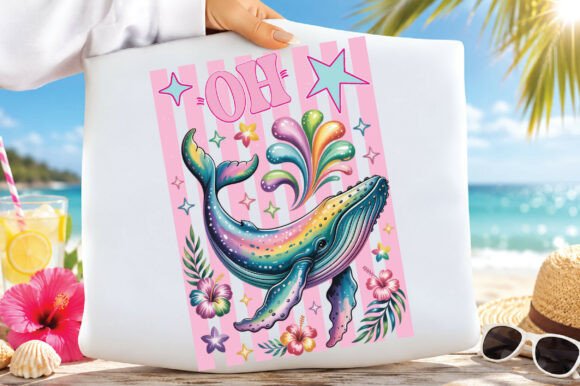Oh Whale Pink Hawaii Ocean Animal Graphics