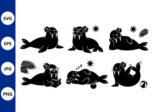 Walrus Tropical Vector Graphics for Modern Branding