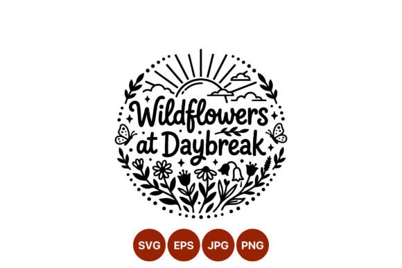 Wildflowers at Daybreak Script Lettering